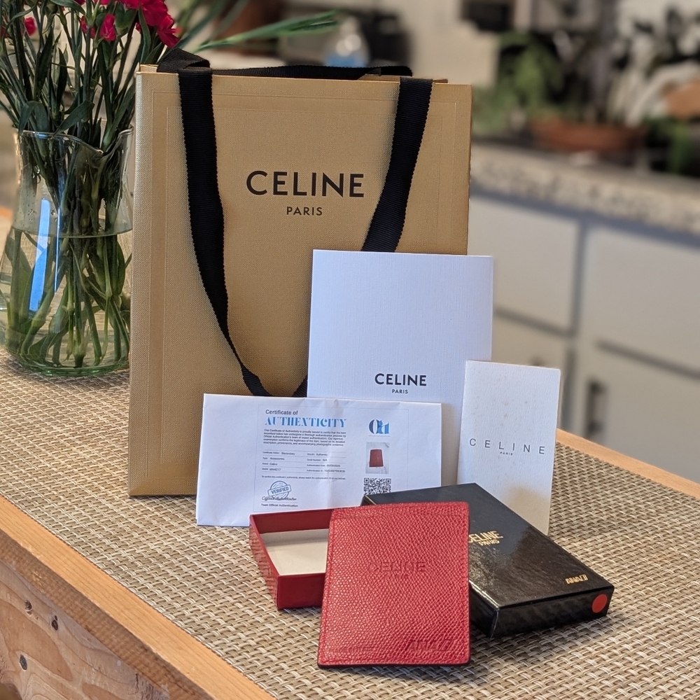CELINE Red Card Holder